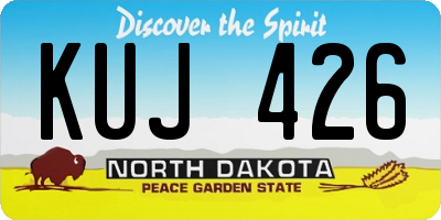 ND license plate KUJ426