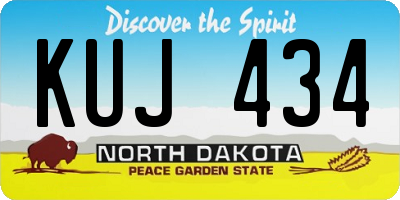 ND license plate KUJ434