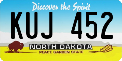 ND license plate KUJ452