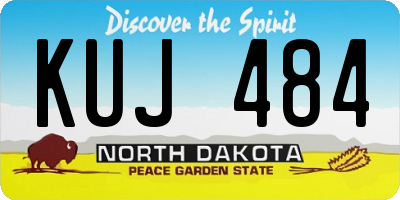 ND license plate KUJ484
