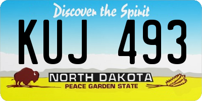 ND license plate KUJ493