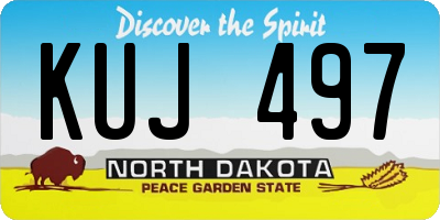ND license plate KUJ497