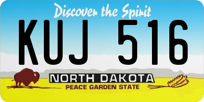 ND license plate KUJ516