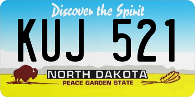 ND license plate KUJ521