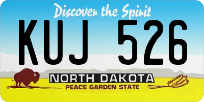 ND license plate KUJ526