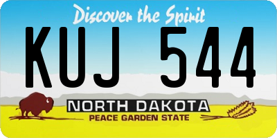 ND license plate KUJ544