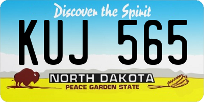 ND license plate KUJ565