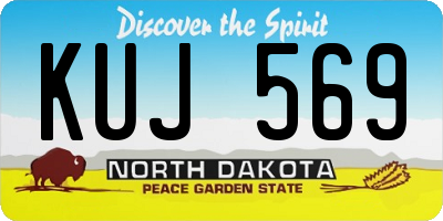 ND license plate KUJ569