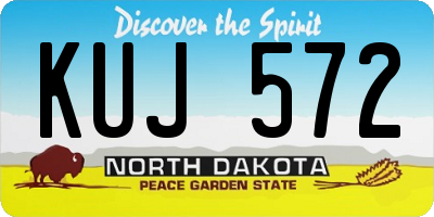 ND license plate KUJ572