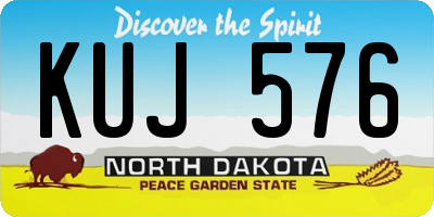 ND license plate KUJ576