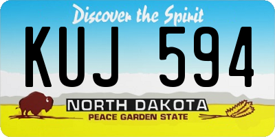 ND license plate KUJ594