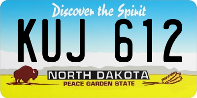 ND license plate KUJ612