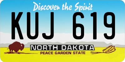 ND license plate KUJ619