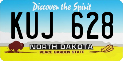 ND license plate KUJ628