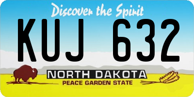 ND license plate KUJ632
