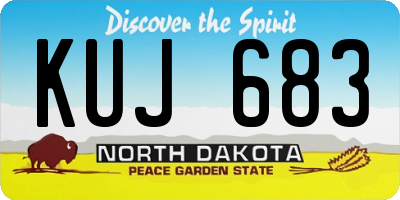 ND license plate KUJ683