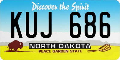 ND license plate KUJ686
