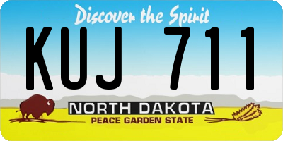 ND license plate KUJ711