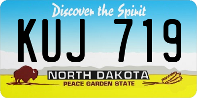 ND license plate KUJ719