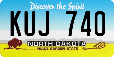 ND license plate KUJ740