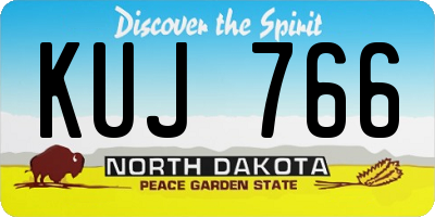 ND license plate KUJ766