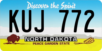 ND license plate KUJ772
