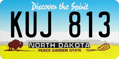 ND license plate KUJ813