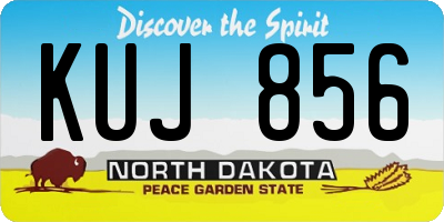 ND license plate KUJ856