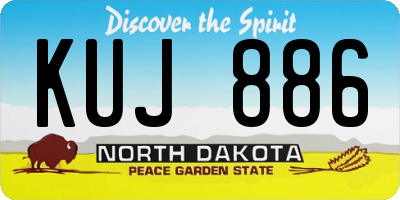 ND license plate KUJ886