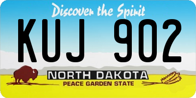 ND license plate KUJ902