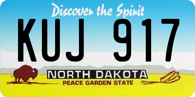 ND license plate KUJ917