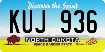 ND license plate KUJ936