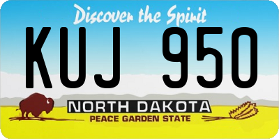 ND license plate KUJ950