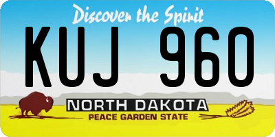 ND license plate KUJ960