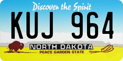ND license plate KUJ964