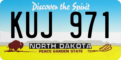 ND license plate KUJ971