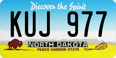 ND license plate KUJ977