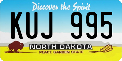 ND license plate KUJ995