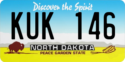 ND license plate KUK146
