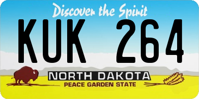 ND license plate KUK264