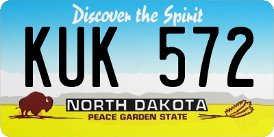 ND license plate KUK572