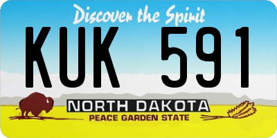 ND license plate KUK591