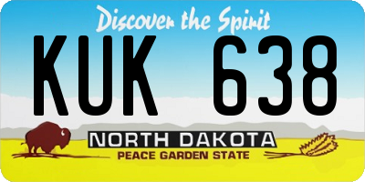 ND license plate KUK638