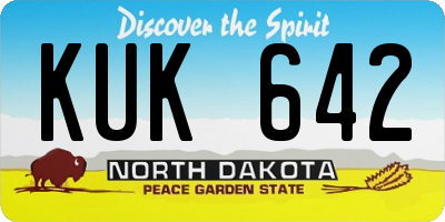 ND license plate KUK642