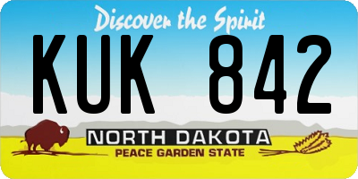 ND license plate KUK842