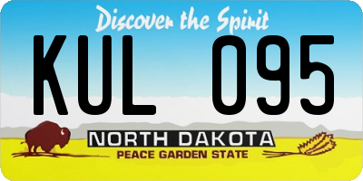 ND license plate KUL095