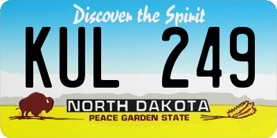 ND license plate KUL249