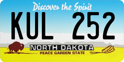 ND license plate KUL252