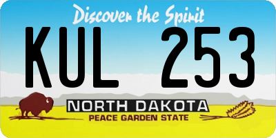 ND license plate KUL253