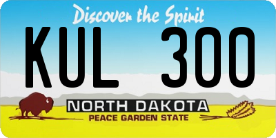 ND license plate KUL300